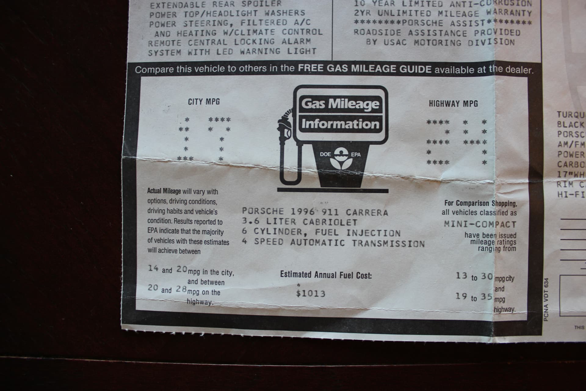 Window Sticker — EPA