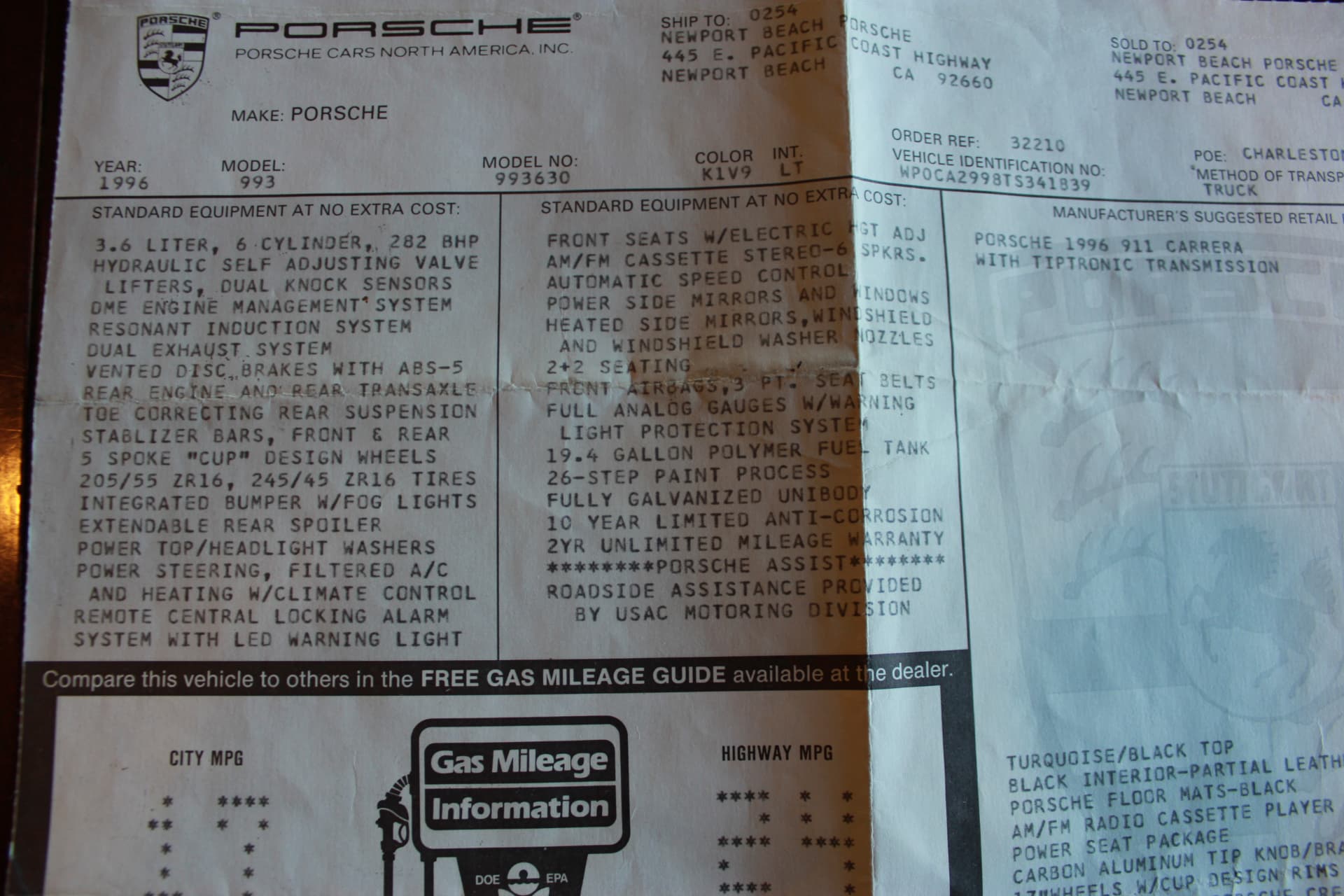 Original Window Sticker